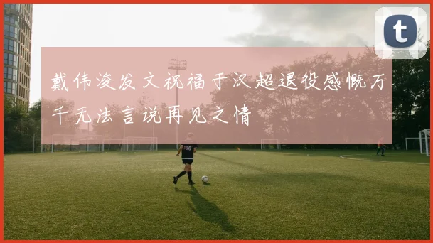 戴伟浚发文祝福于汉超退役感慨万千无法言说再见之情
